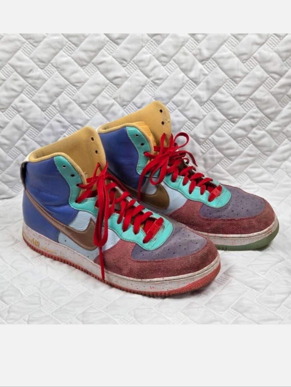 NIKE AIR FORCE 1 HIGH BY YOU ID DV2277-991 MULTICOLOR SIZE 11,5